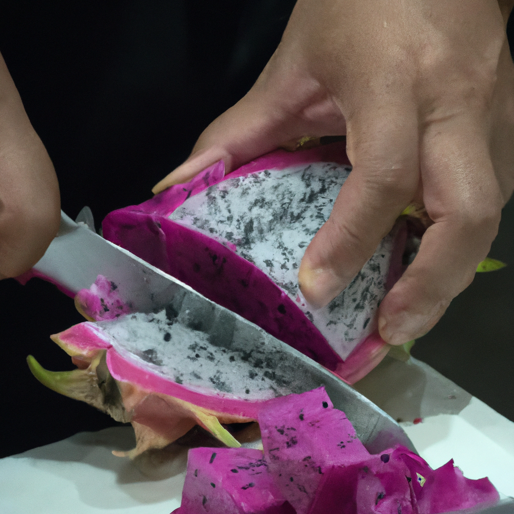 Peeling and Cutting Dragon Fruit 3